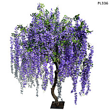 Μεγάλο τεχνητό δέντρο γλιτσίνια για διακόσμηση 1,8 m σε μωβ χρώμα - PL336